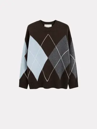 Black Rose Pull Ladro Darkbrown Lightblue