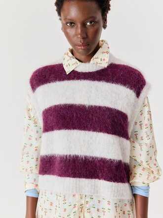 American Vintage Damestrui Niby Cranberry Gestreept