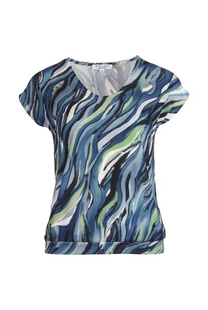 Enjoy Blouson Diagonaal Print 183190 Modehuys Den Horsten