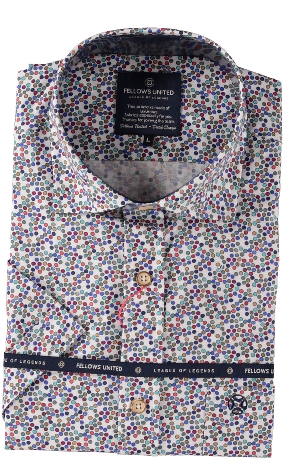 Fellows Overhemd KM Dots 51.6605-1