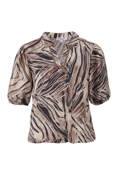 Enjoy Blouson Pofmouw Kraag AOP 183682