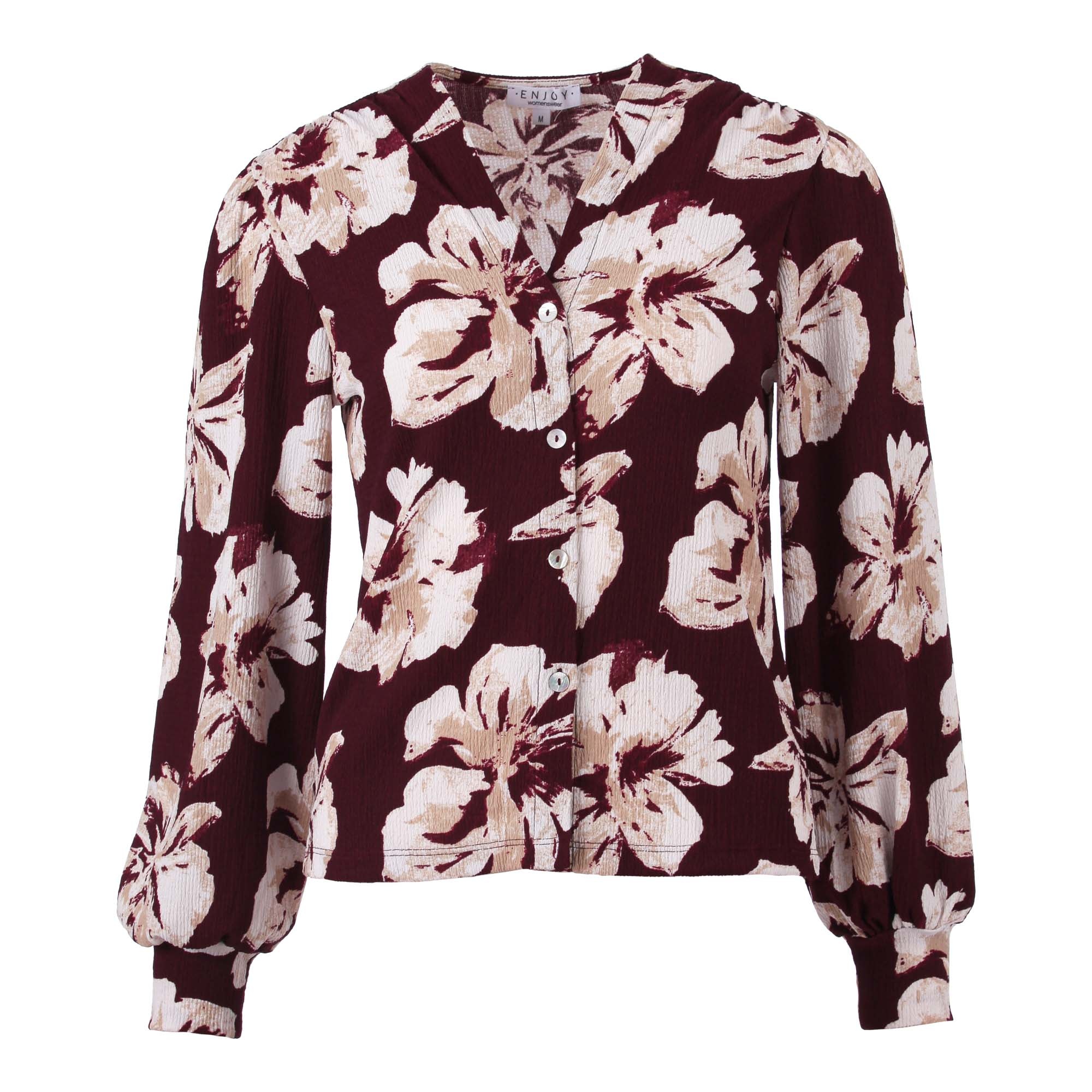 Enjoy Blouson V-Hals AOP Bloemprint 412837-1