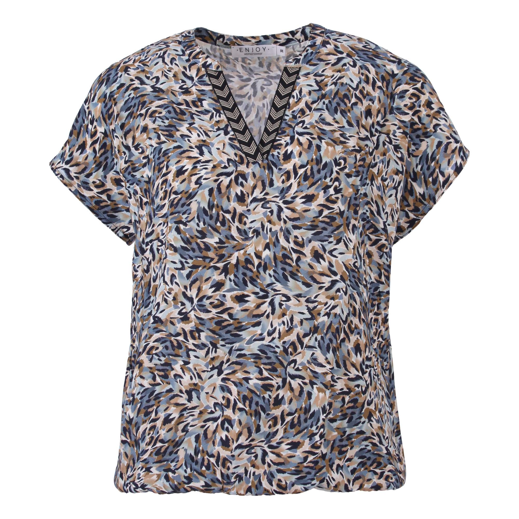 Enjoy Blouson KM AOP V-Hals Tape 885003-1