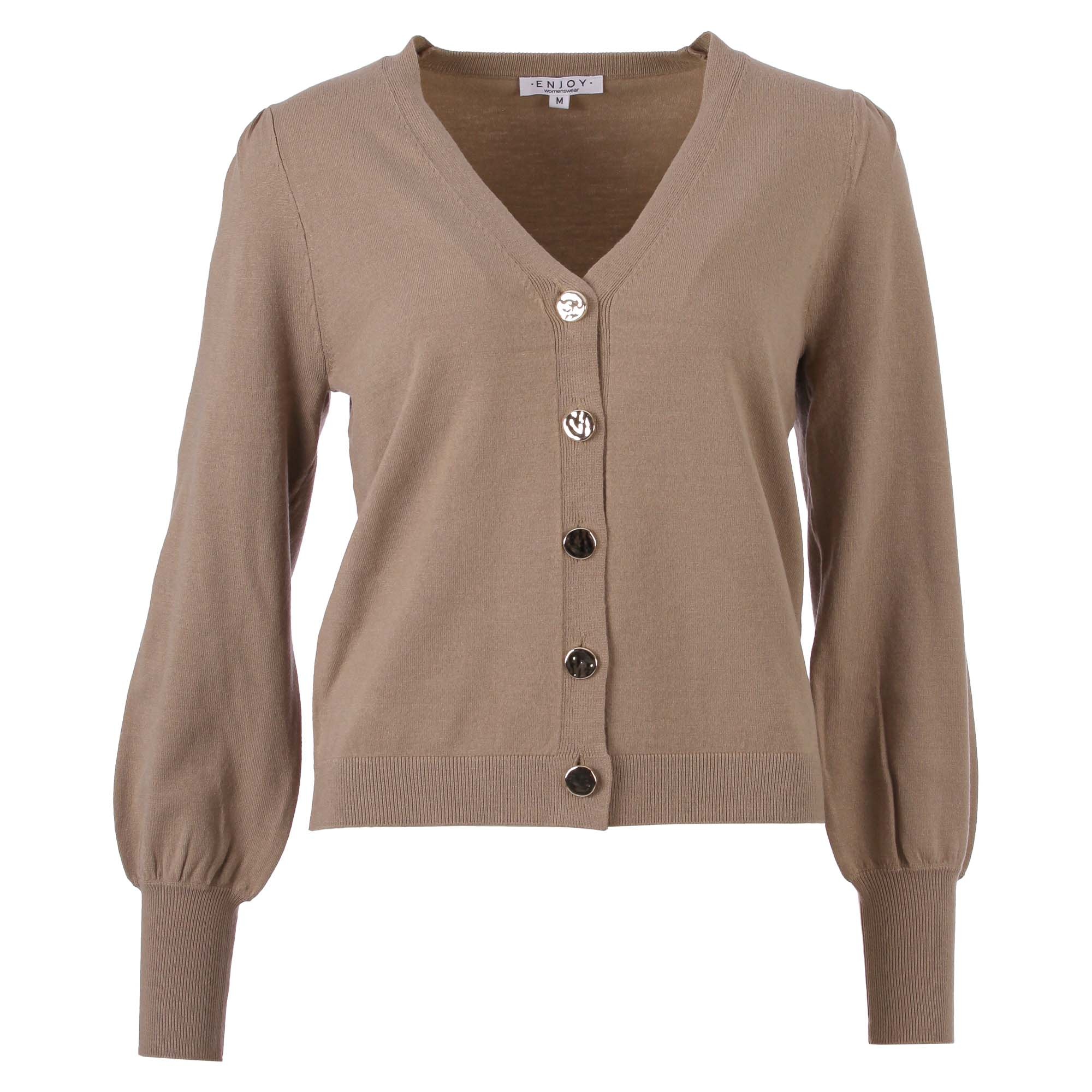 Enjoy Gebreid Vestje V-Hals Knopen 890502-1