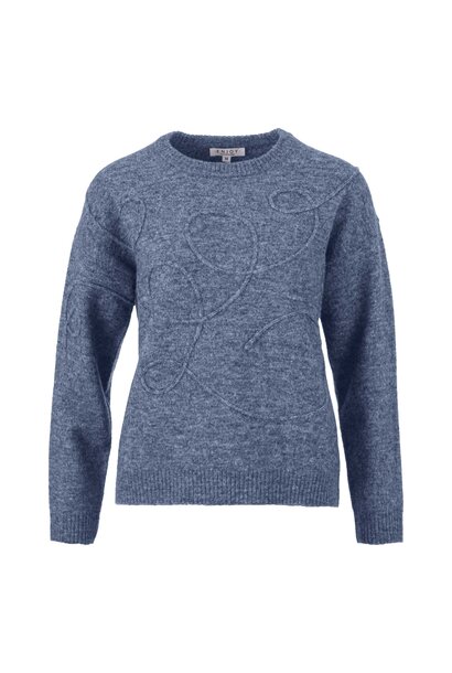 Enjoy Pullover Gevlochten Krul Embroidery 507047