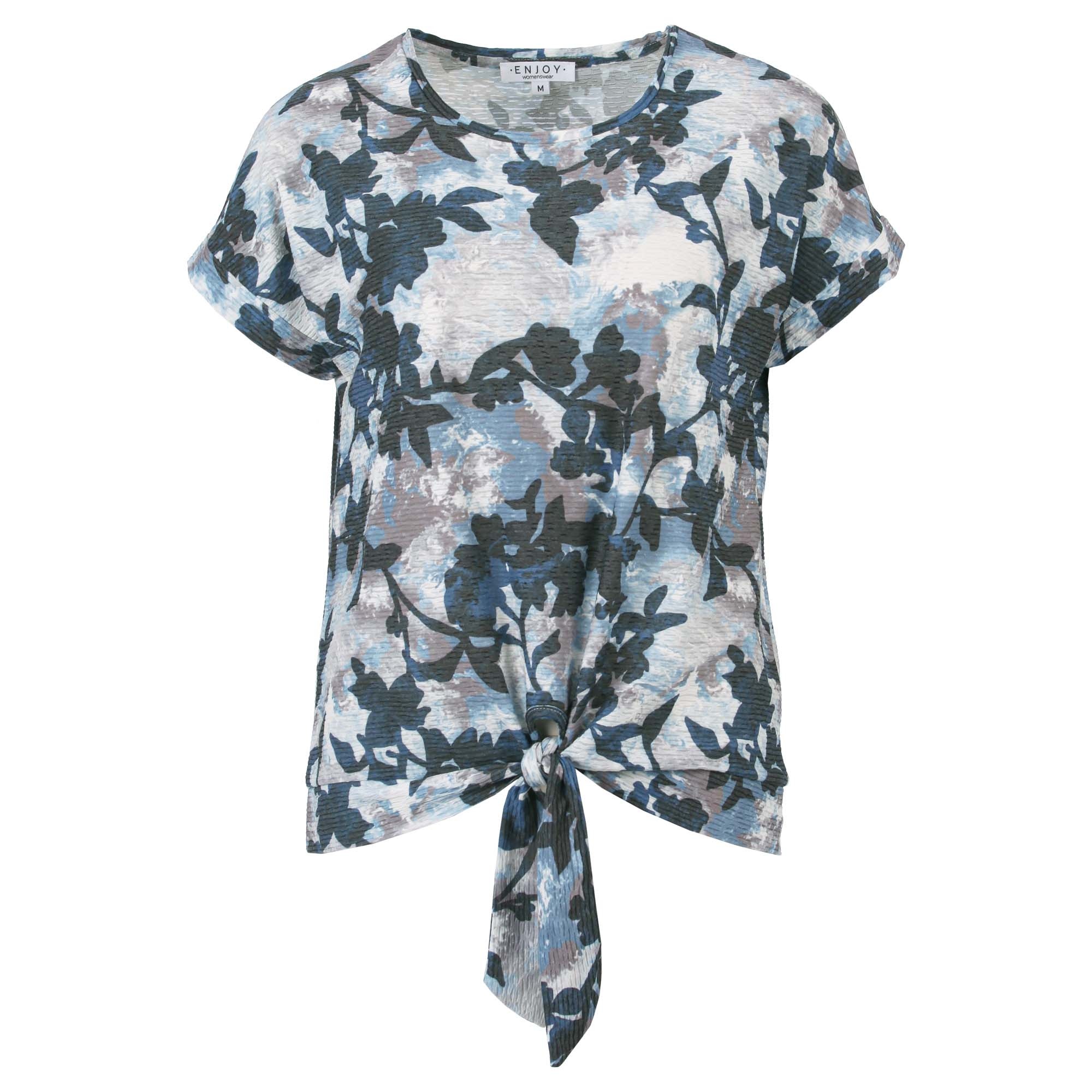 Enjoy Top Structuur Batik Bloemprint 183766-3