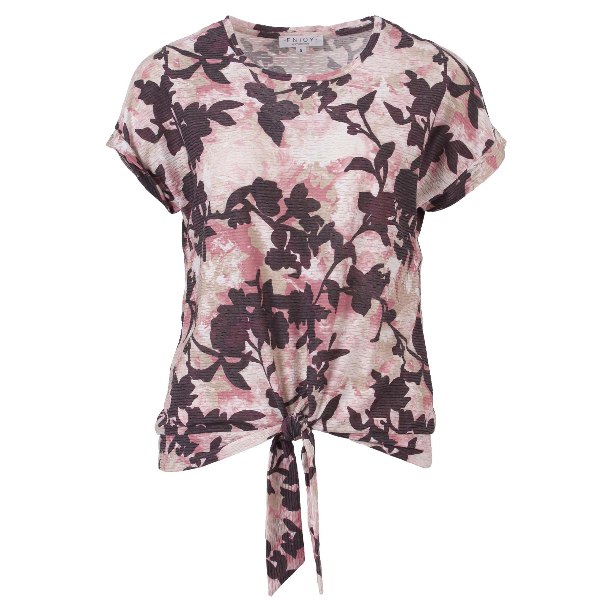 Enjoy Top Structuur Batik Bloemprint 183766-4