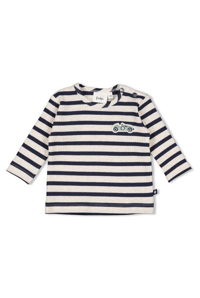 Feetje Shirtje LM rib met streep -  Let's Go! 51602576
