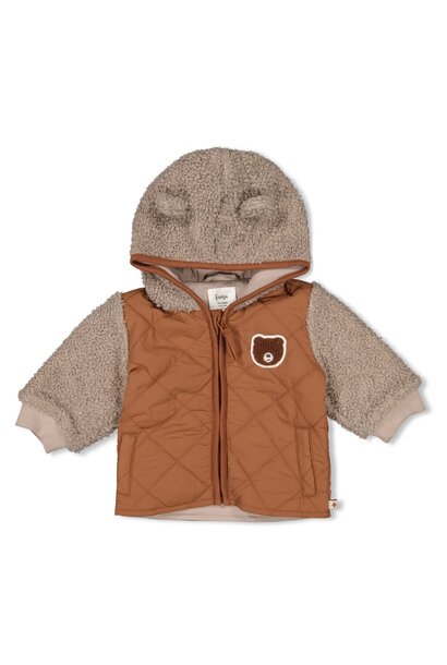 Feetje Bouclé jasje met capuchon - Wild World 51800356