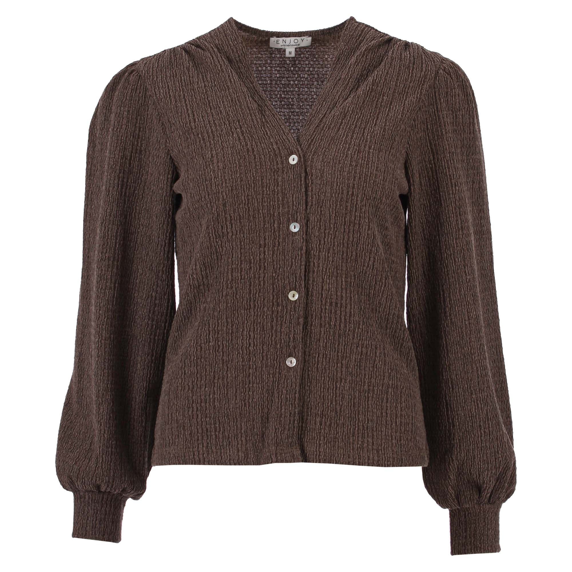 Enjoy Blouson Uni V-Hals 413450-1