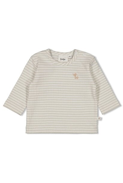 Feetje Shirtje LM rib met streep - Elephant 51602696