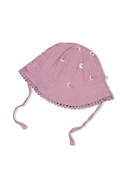 Feetje Zonnehoed mousseline AO embroidery - Flower Ranch 53100728