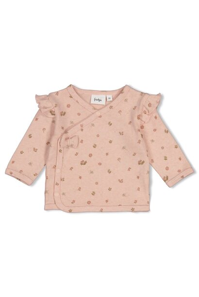 Feetje Overslagshirt pointelle rib AOP - Fall in Love 51602809