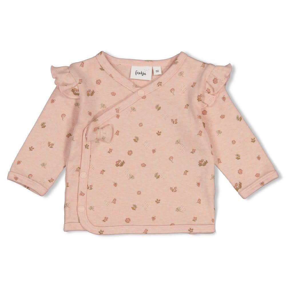 Feetje Overslagshirt pointelle rib AOP - Fall in Love 51602809-1