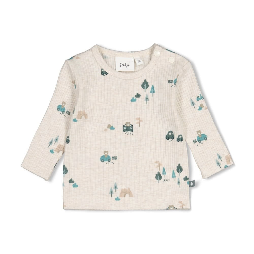 Feetje Shirtje LM rib AOP - Beep Beep 51602828-1