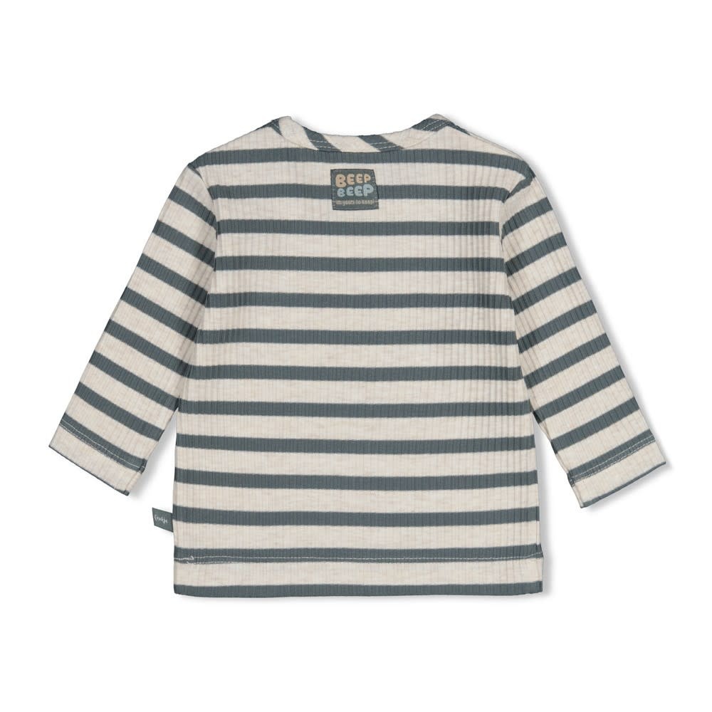 Feetje Shirtje LM rib met streep - Beep Beep 51602832-2