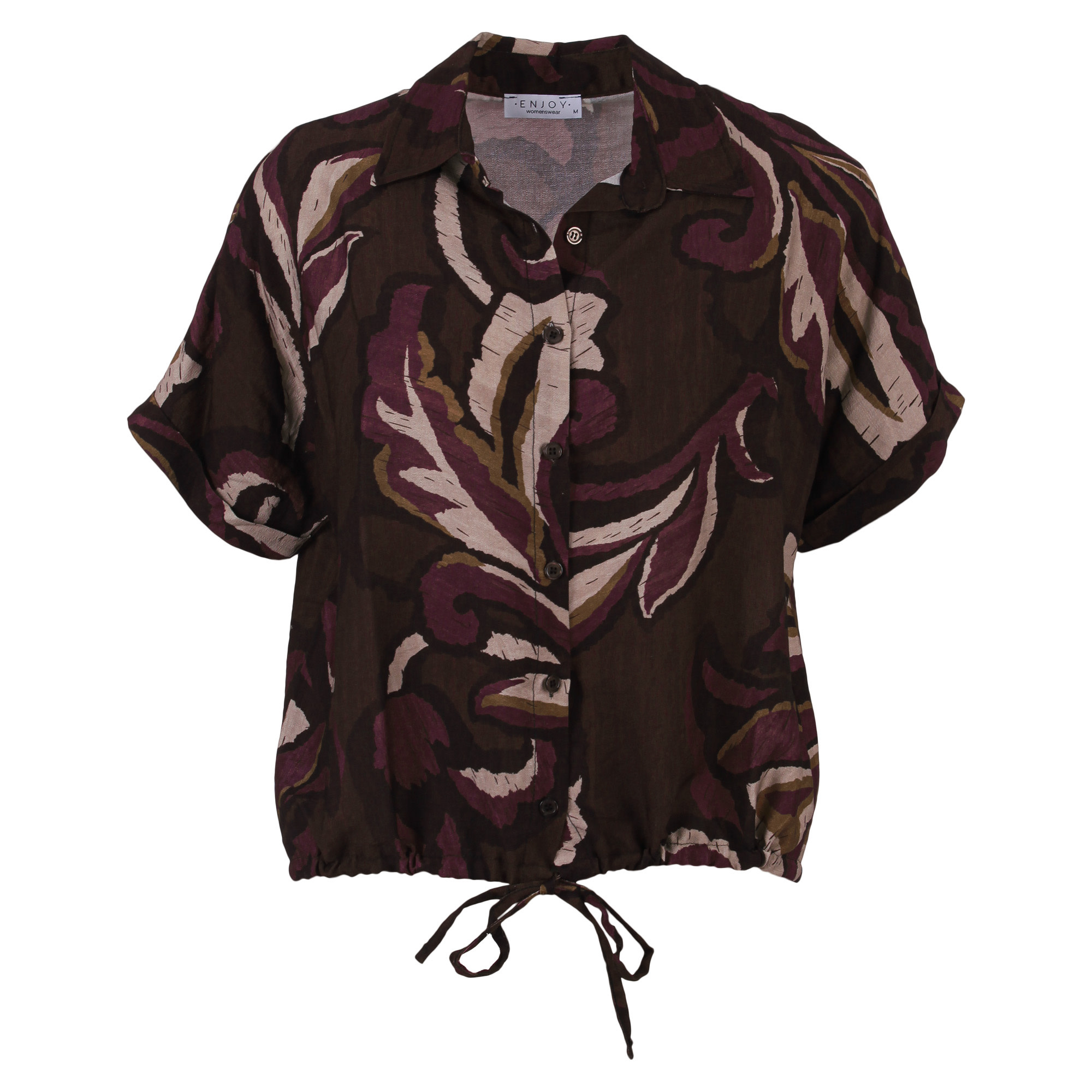 Enjoy Blouse Strik Blad Print 503645-1