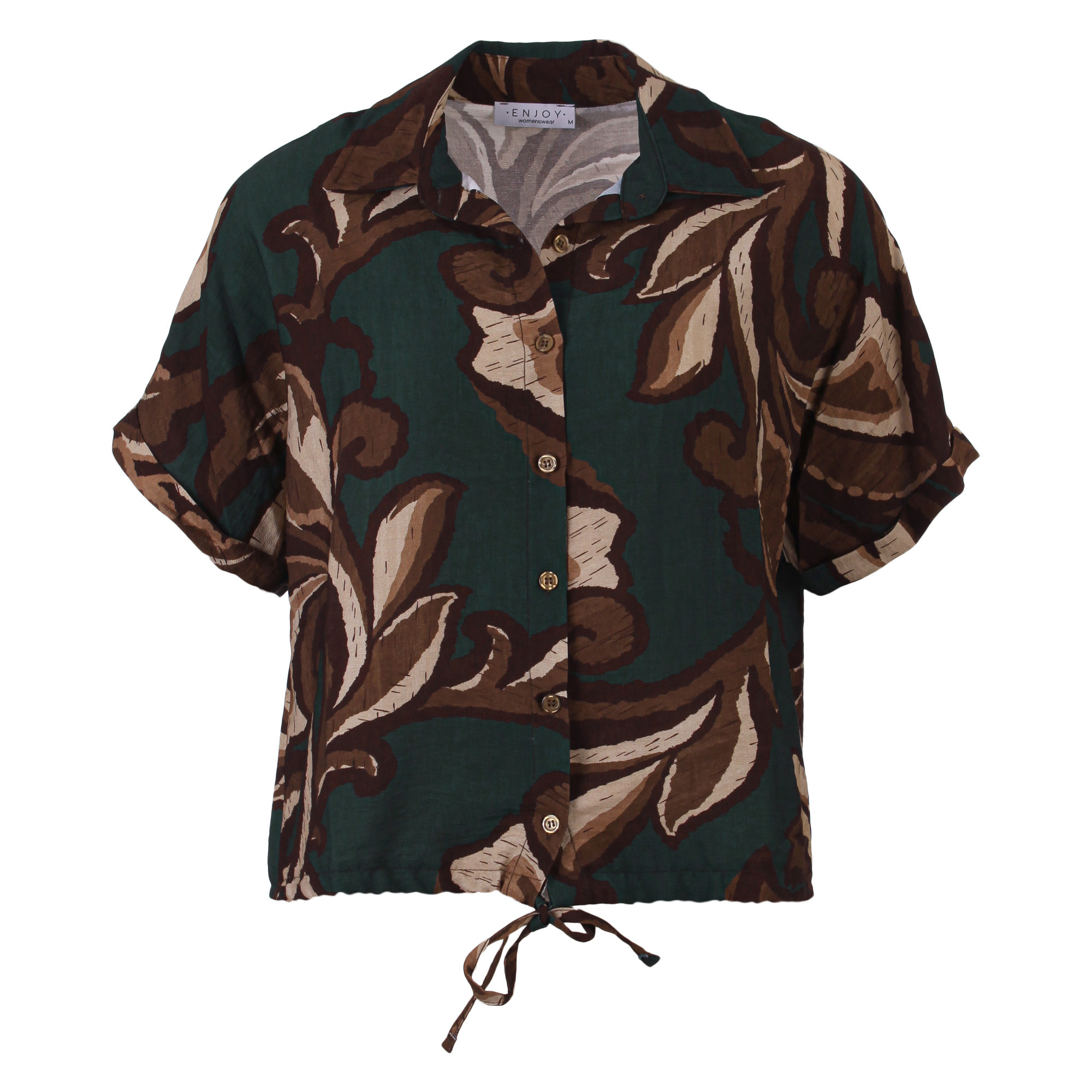 Enjoy Blouse Strik Blad Print 503645-2