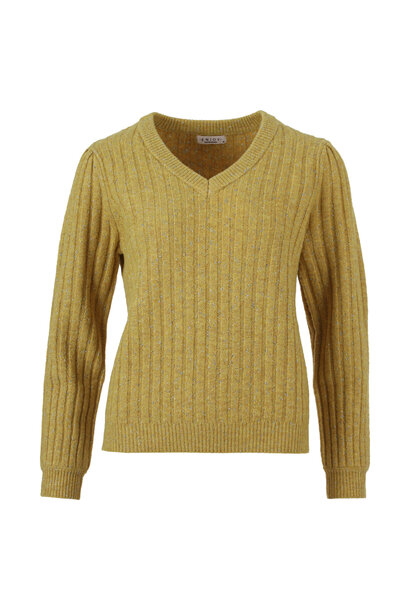 Pullover Pofmouw Rib V-Hals 507605