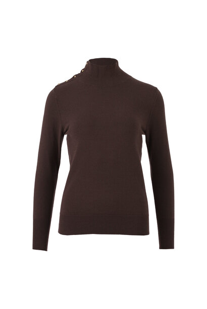 Pullover Turtleneck Schouder Knoopjes 890601