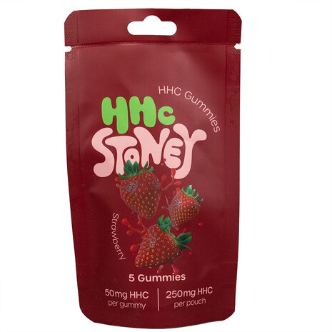 Stoney HHC Gummies Strawberry - 250mg (5x50mg) Stoney HHC Gummies Strawberry - 250mg (5x50mg)