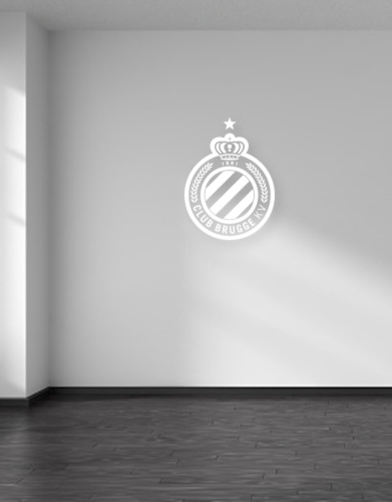 Club Brugge Muursticker Logo Wit