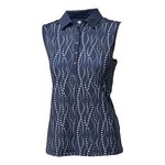 Backtee Backtee Ladies Printed Qd Uv Polo Top blauw XL