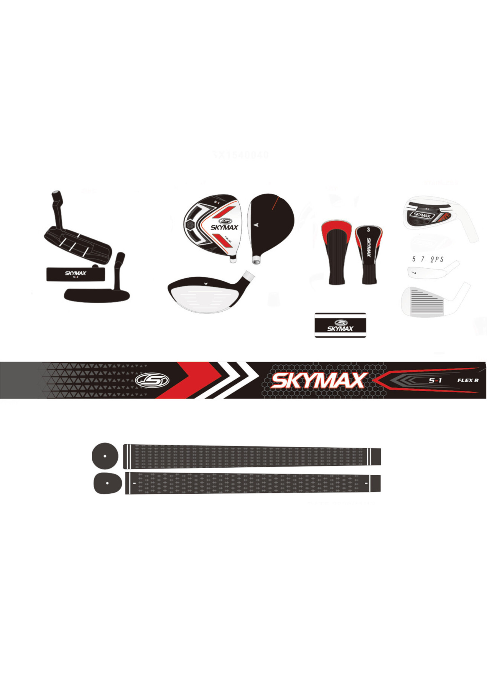 Skymax Skymax S1 heren STAAL complete set - met golftas