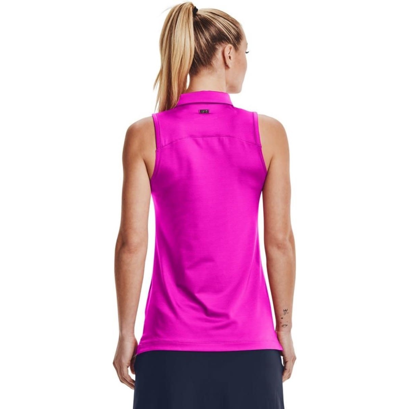 Under Armour Under Armour Zinger Sleeveless Novelty Polo-Meteor Pink