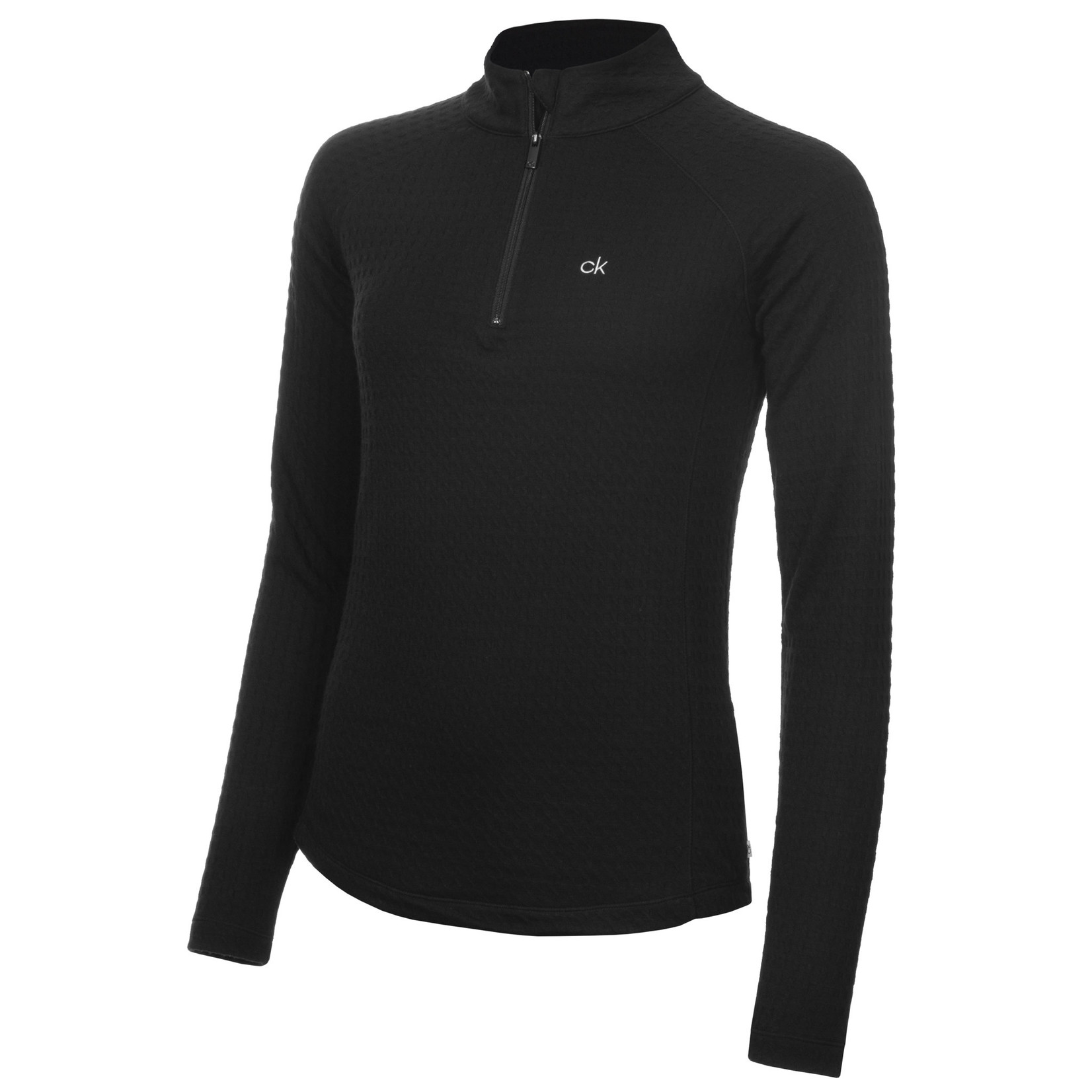 Calvin Klein Calvin Klein Mina Zip Neck Polo - Black