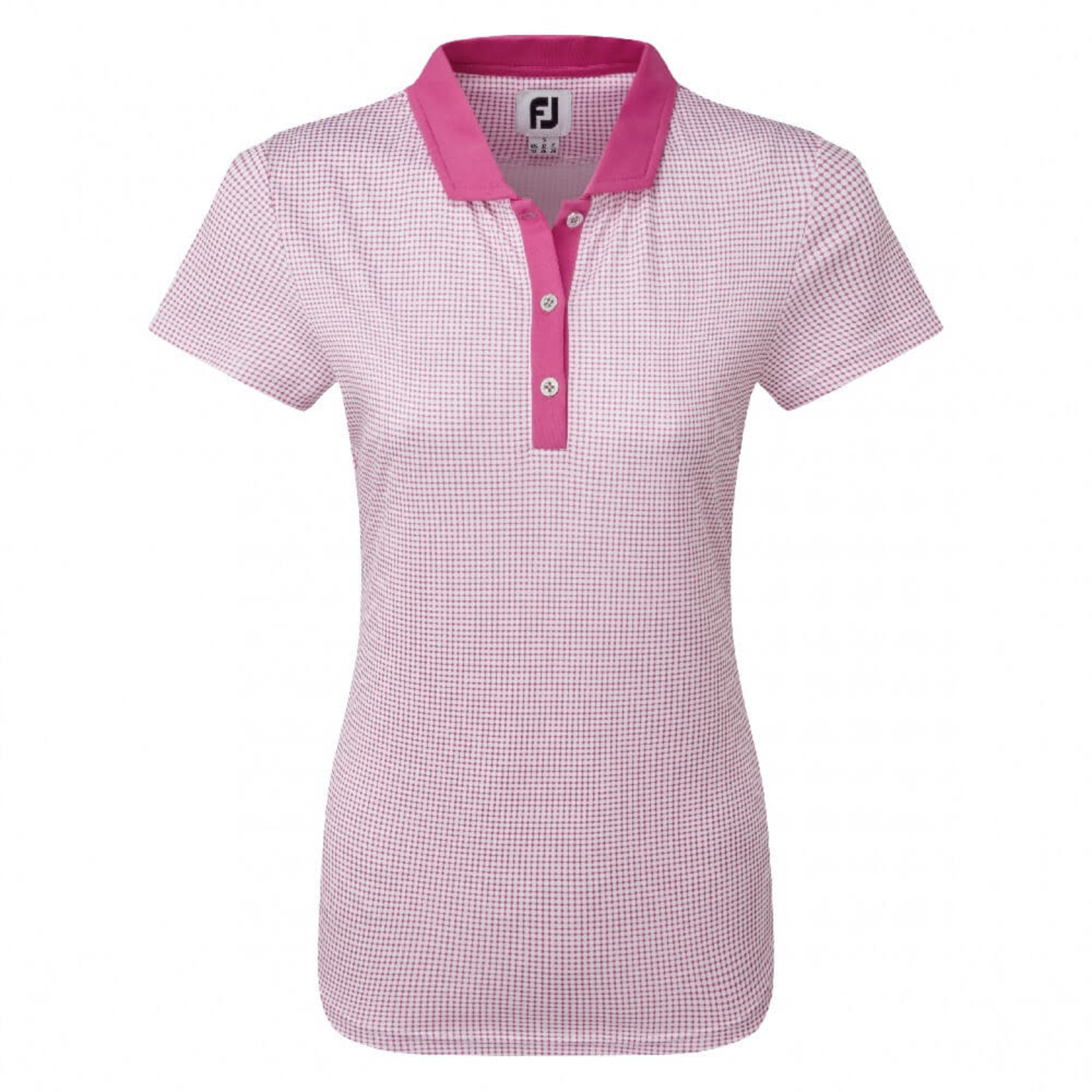 Footjoy Footjoy W Lsle D.Print Poloshirt (LOGO Crayestein) roze L