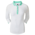 Footjoy Footjoy Wmns B.Pique 3/4 White/Mint (/w Crayestein LOGO)