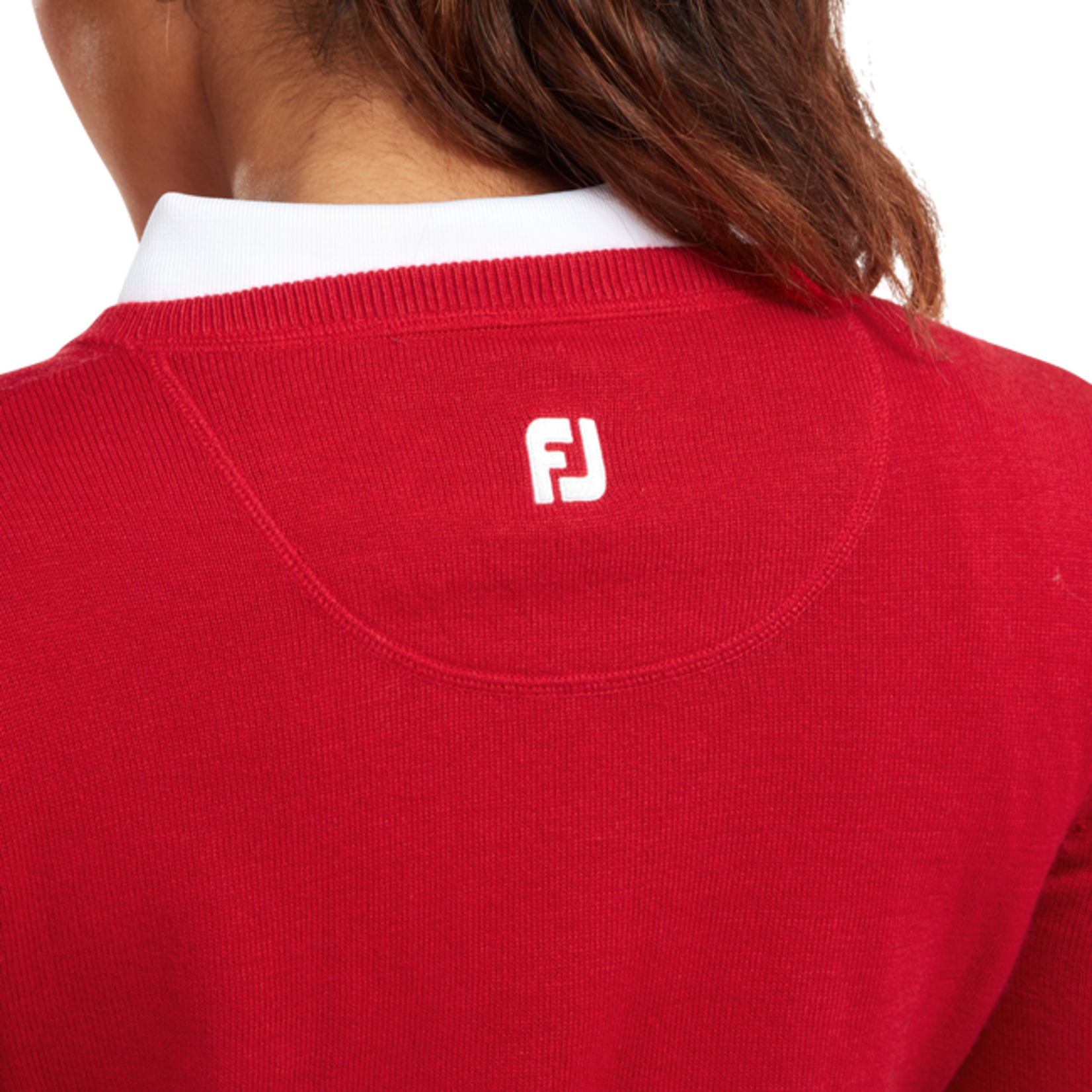 Footjoy Footjoy Womens Merino V-Neck Trui - Rood