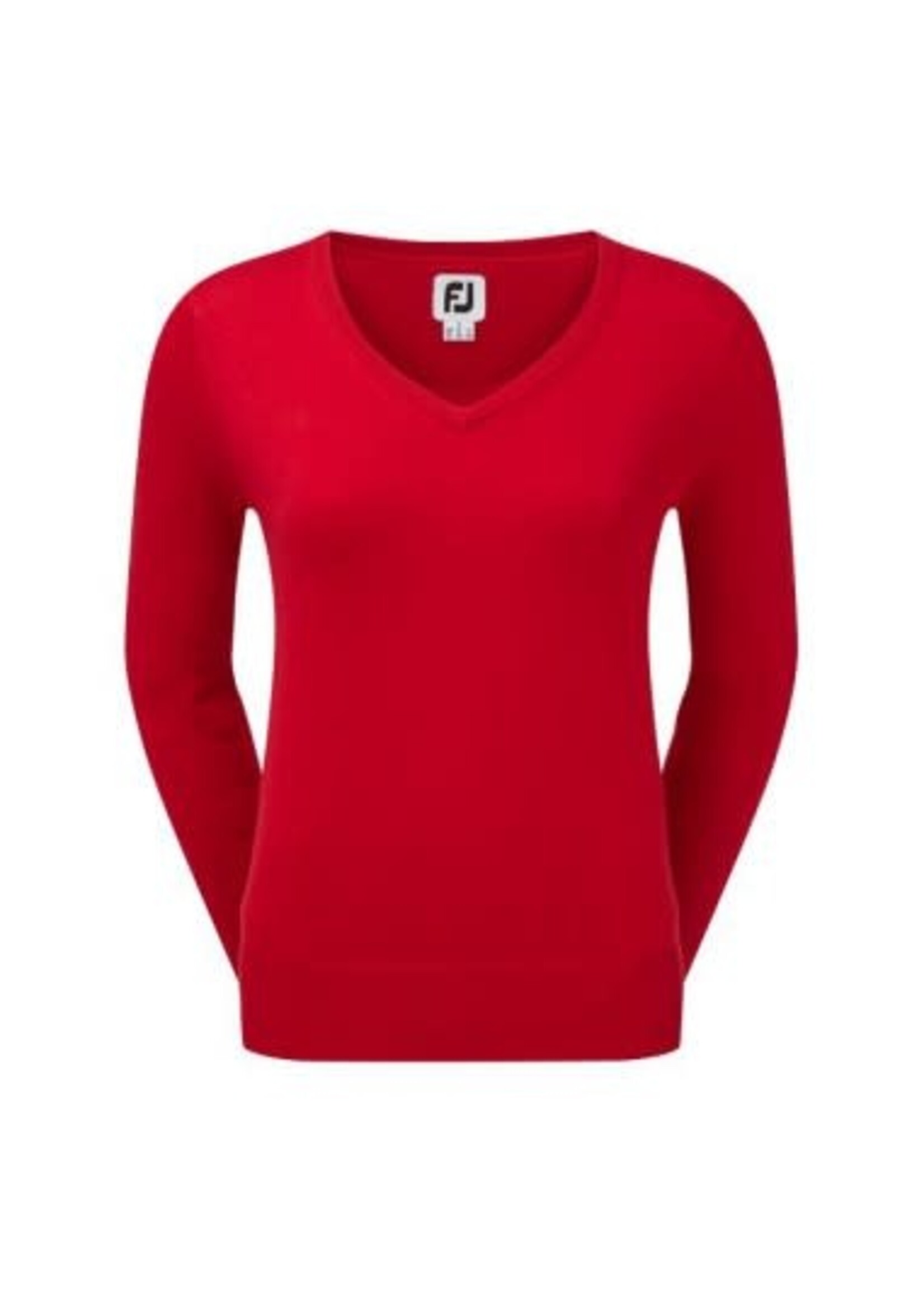Footjoy Footjoy Womens Merino V-Neck Trui - Rood