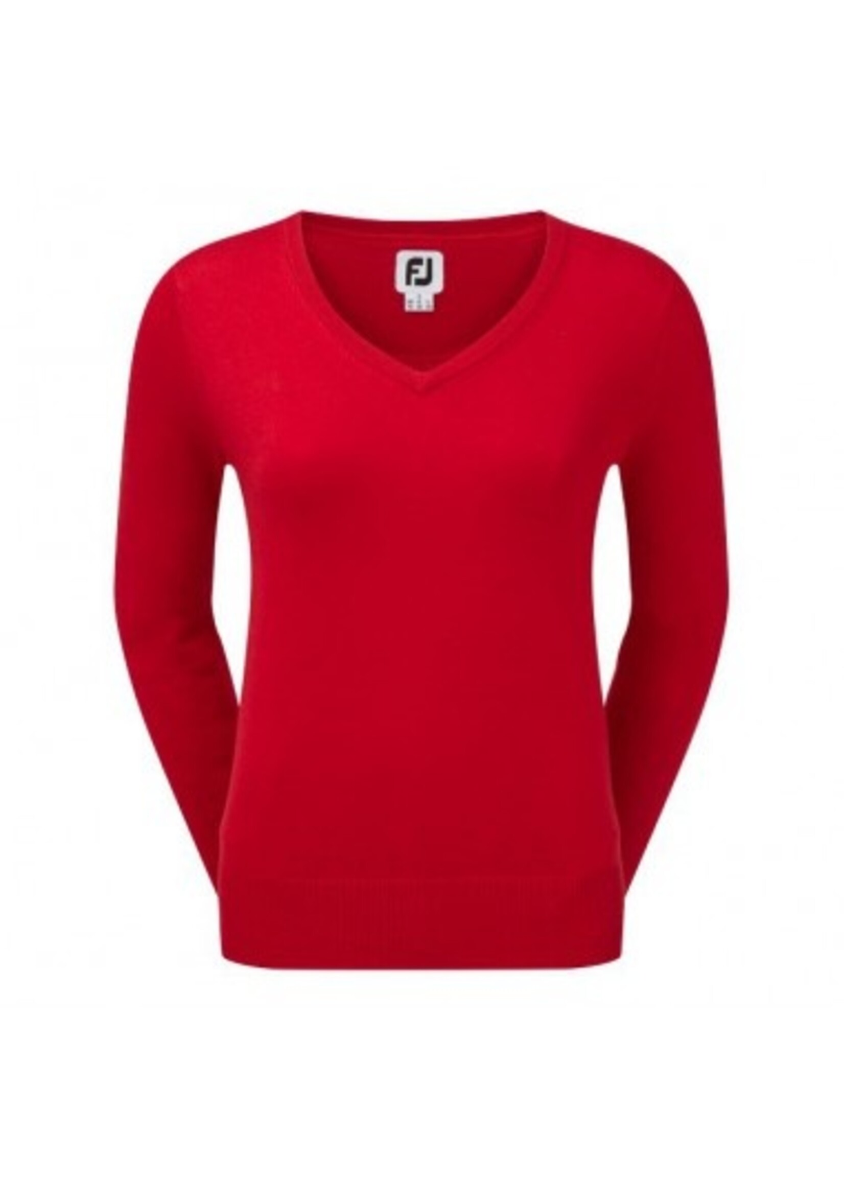 Footjoy Footjoy Womens Merino V-Neck Trui - Rood