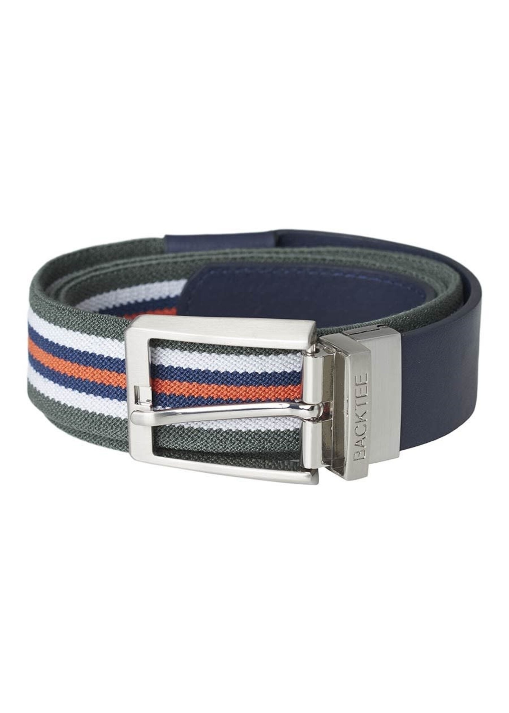 Backtee Backtee Mens Striped Elastic Belt AGAVE GREEN