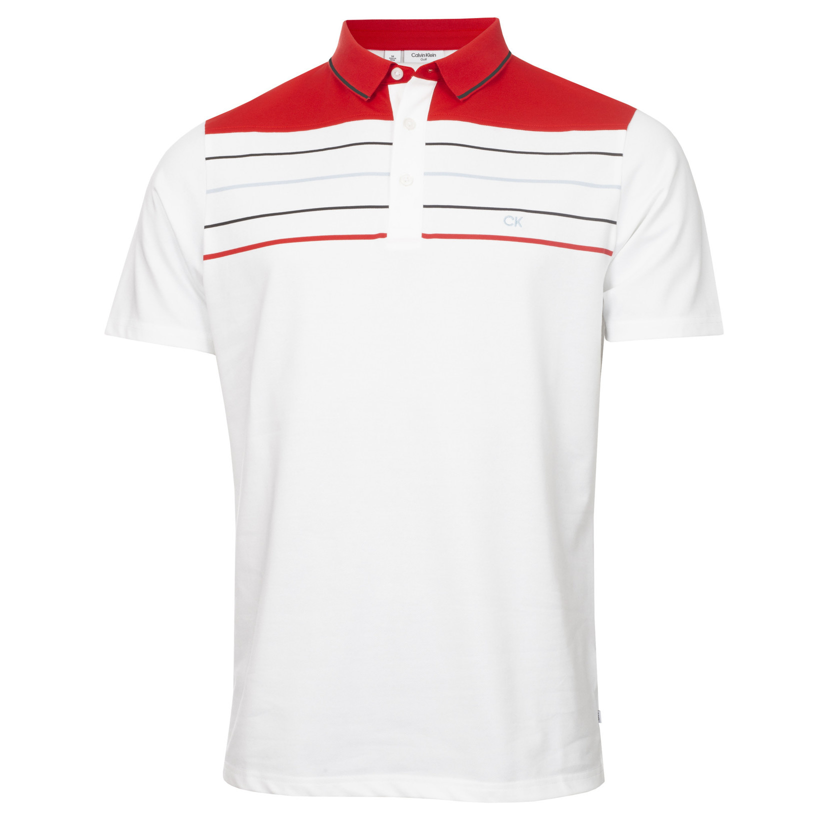 Calvin Klein Calvin Klein Pacific Grove Polo - White/Cardinal Red