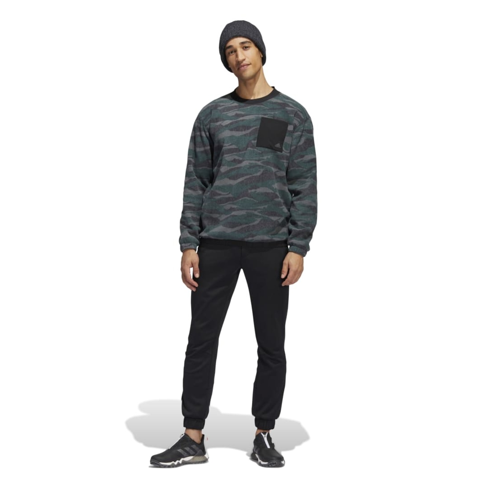 Adidas Adidas M Texture-Print Sweatshirt - Army CBlack/Dksim