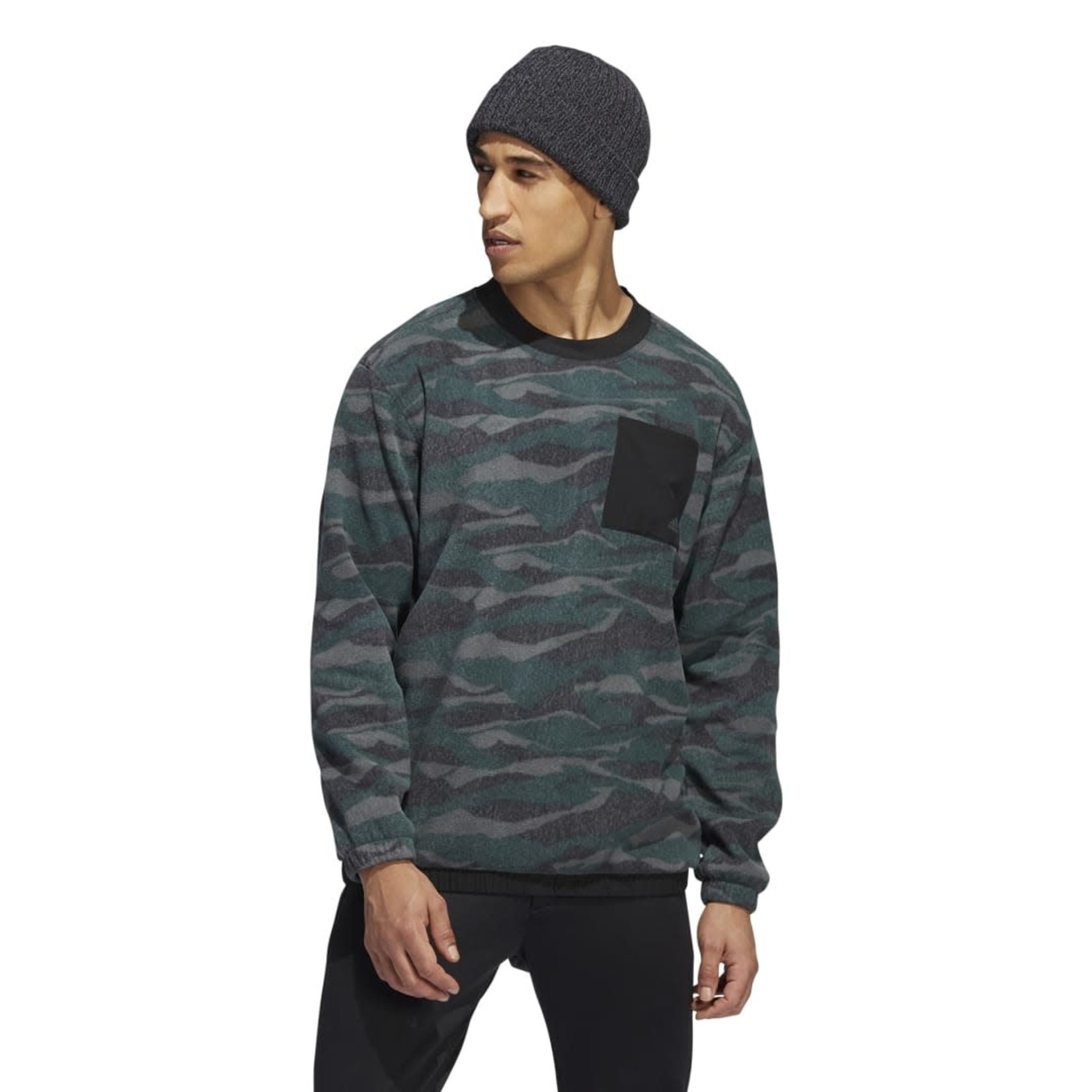 Adidas Adidas M Texture-Print Sweatshirt - Army CBlack/Dksim