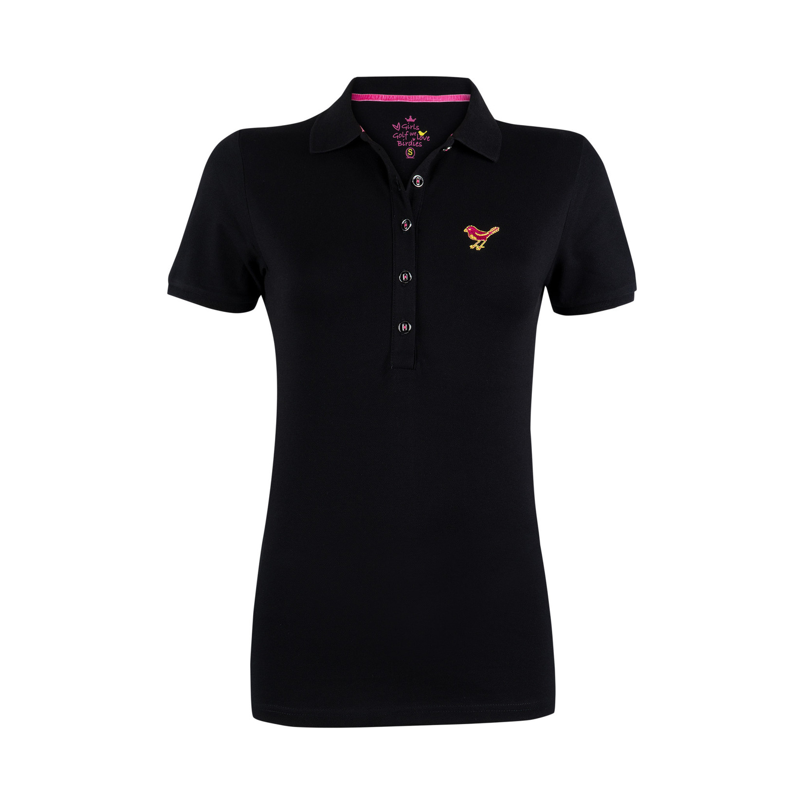 Girls Golf Girls Golf Polo 1/2 Sleeve BEAUTIFUL artwork - Black L