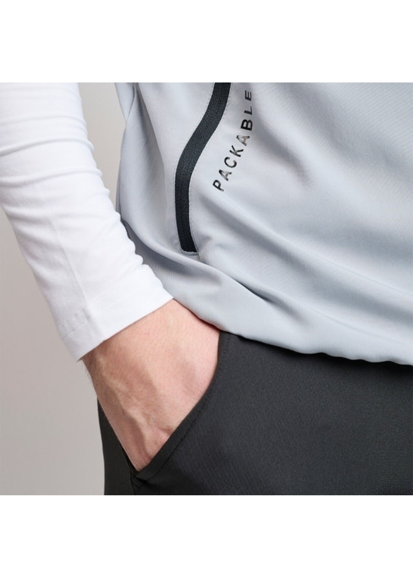 Backtee Backtee Mens 80G Short Sleeve Packable Shield - SLATE