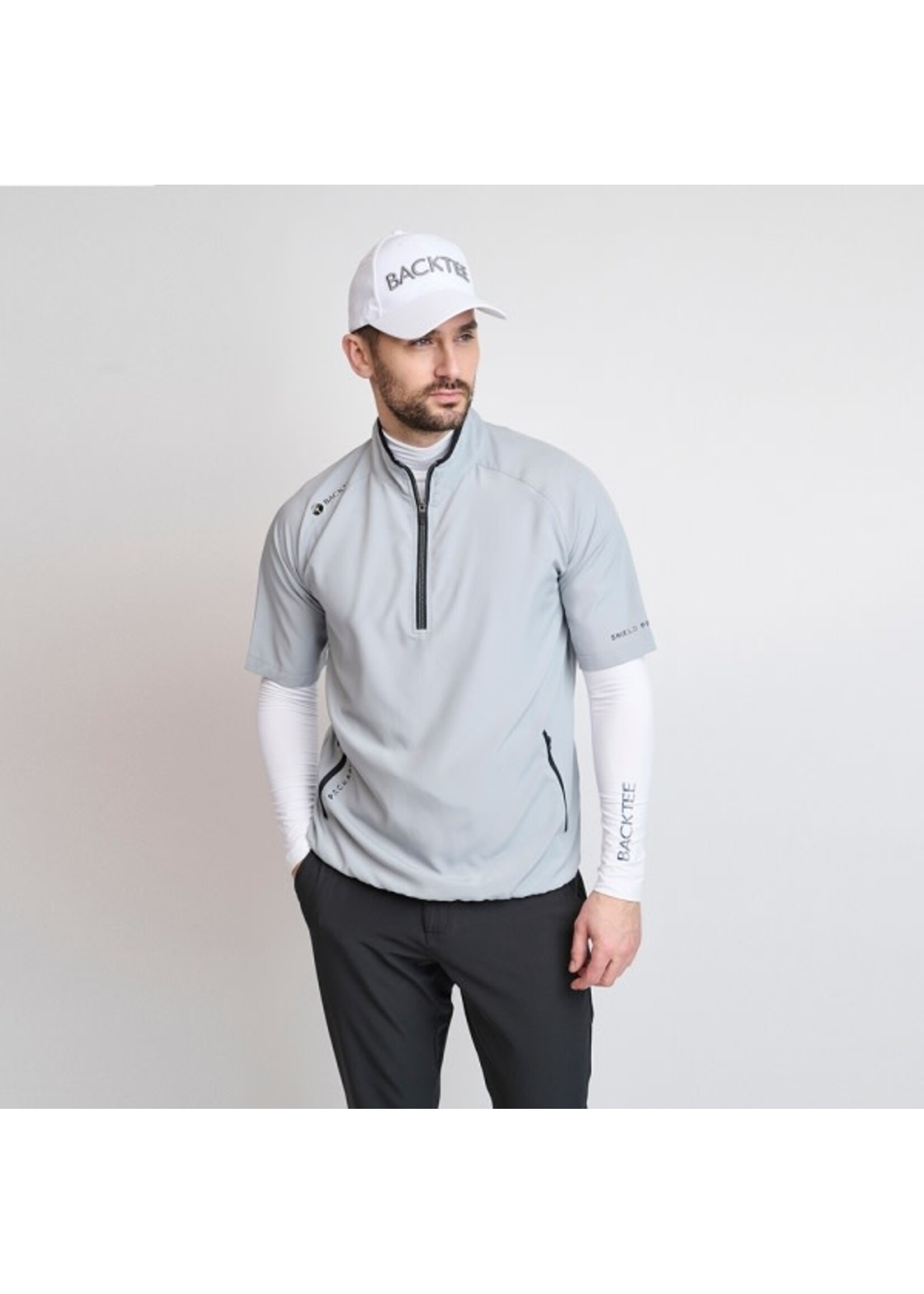 Backtee Backtee Mens 80G Short Sleeve Packable Shield - SLATE