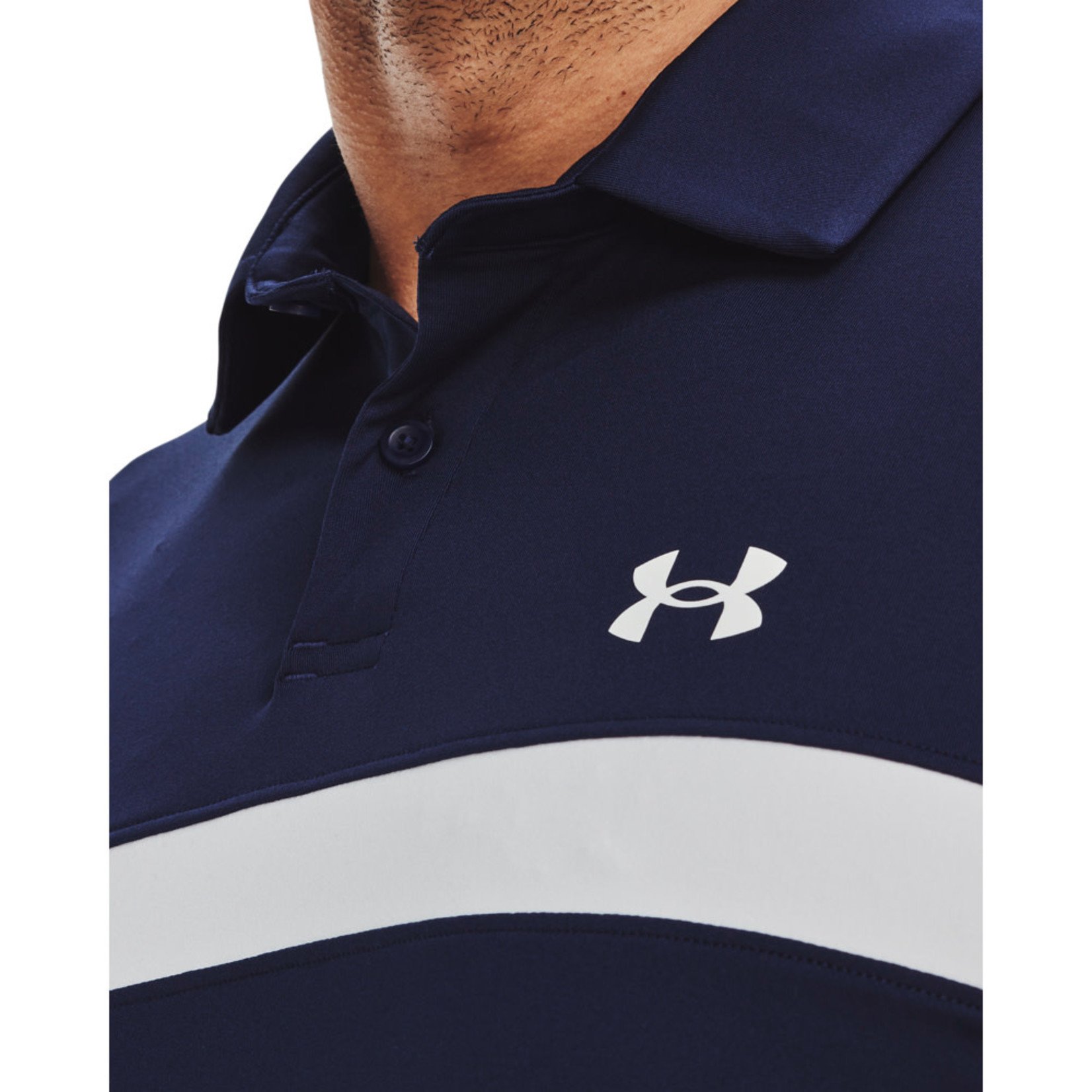 Under Armour Under Armour Mens T2G Blocked Polo - Midnight Navy/Blue Mirage/White