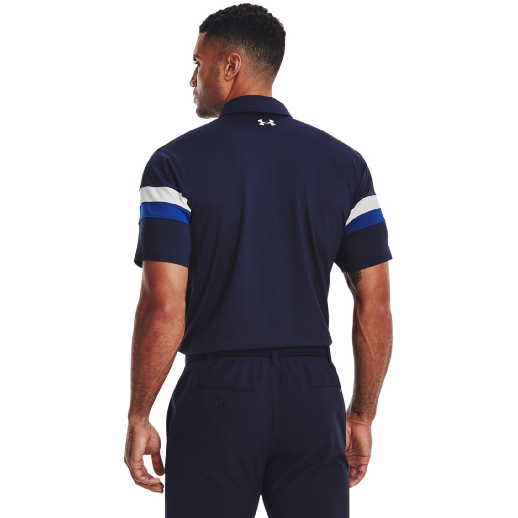 Under Armour Under Armour Mens T2G Blocked Polo - Midnight Navy/Blue Mirage/White