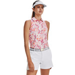 Under Armour Under Armour Womens Iso-Chill Sleeveless Polo - White/Perfection/Metallic Silver