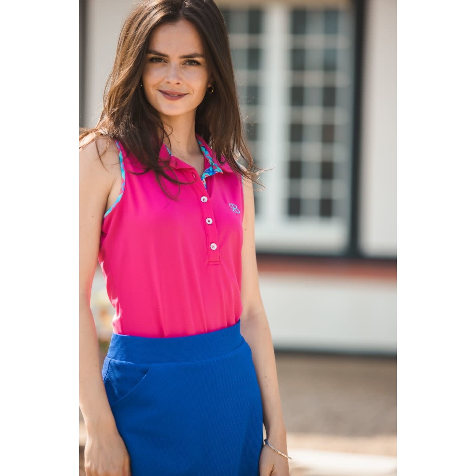 Chiberta Chiberta Tupi Sleeveless Polo - Fuchsia Pink