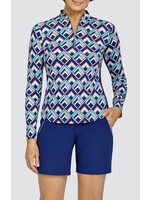 Tail Tail WAI Mini Mock Long Sleeve Polo - Gem Geo