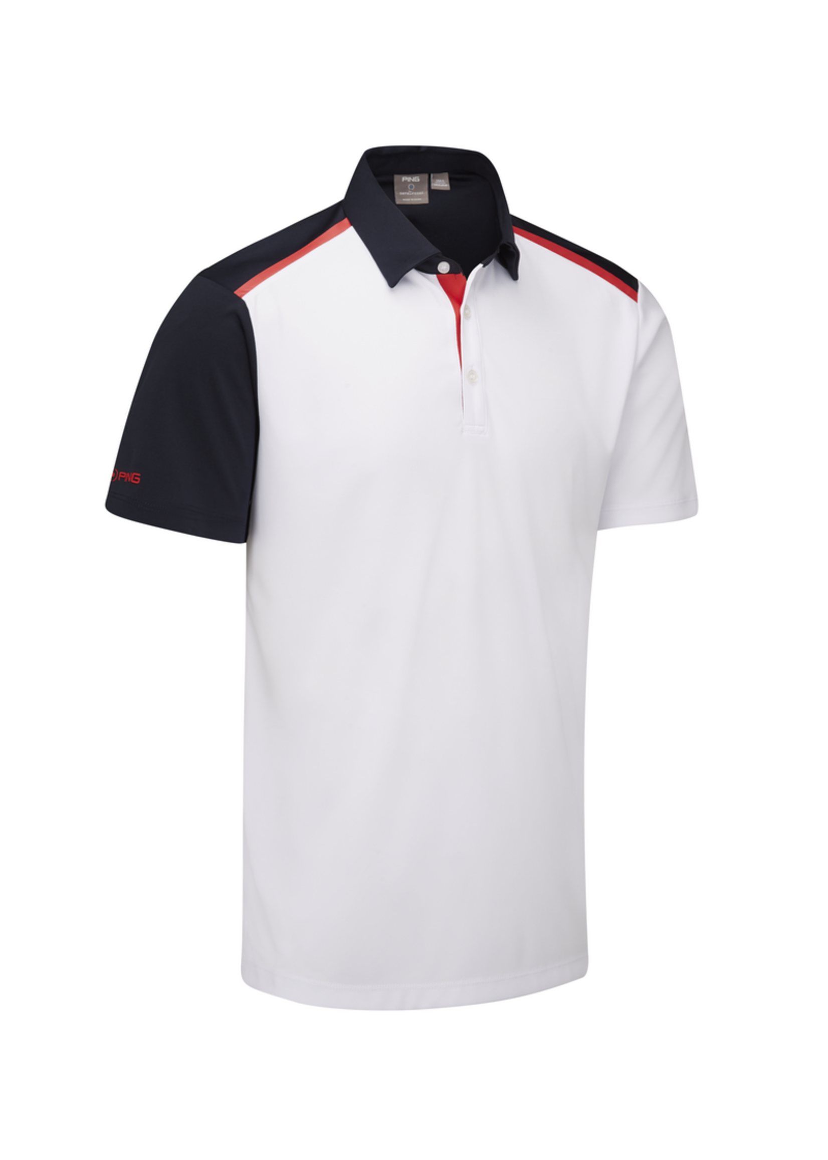 Ping PING Mack Polo - White/Navy Multi