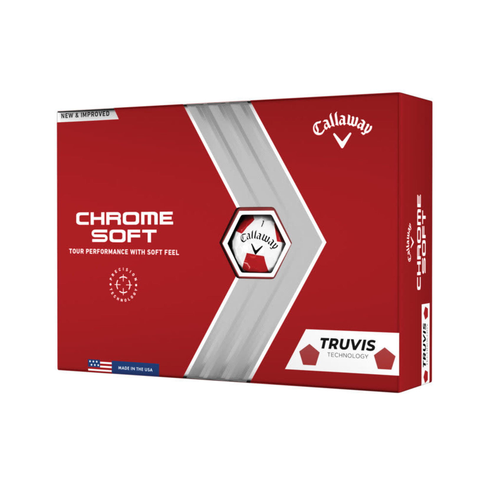 Callaway Chrome Soft Truvis - White Red