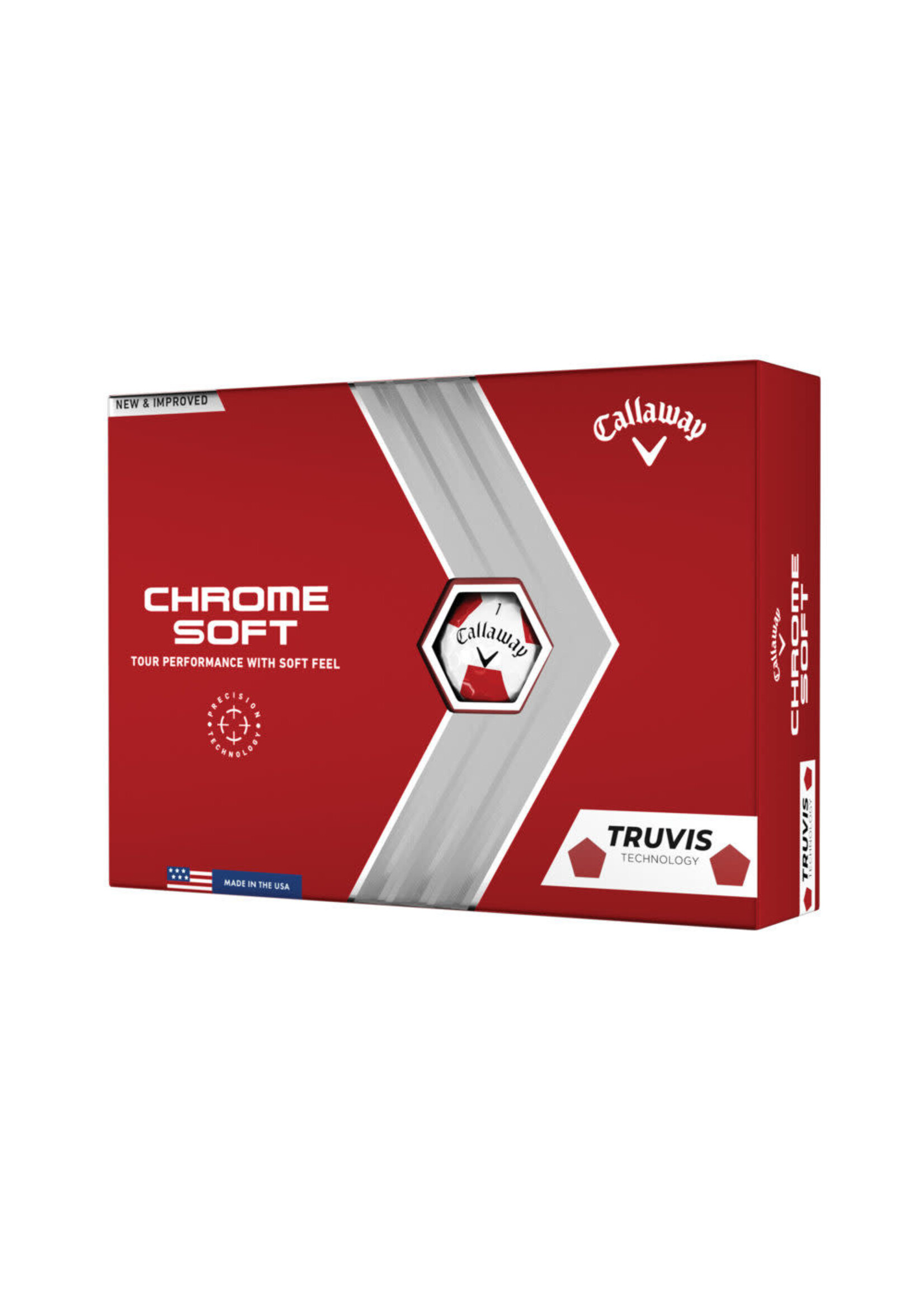 Callaway Chrome Soft Truvis - White Red